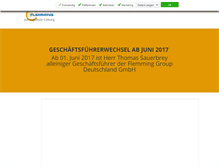Tablet Screenshot of flemming-group.de